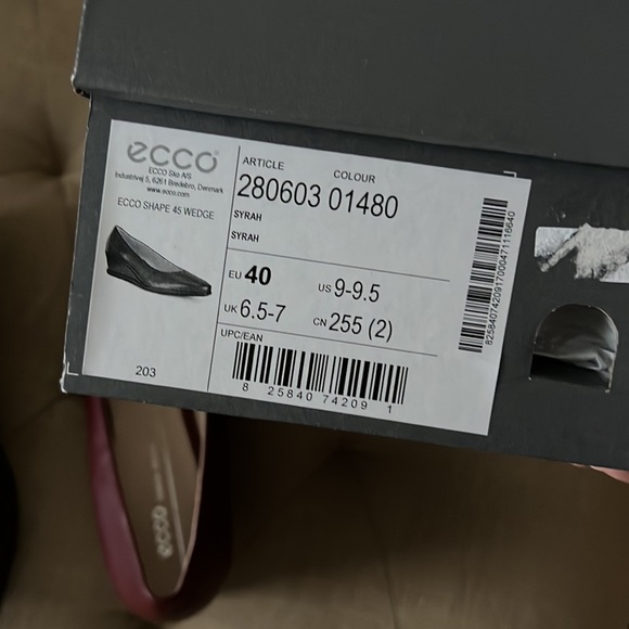 Ecco Shape 45 Leather Wedge Pumps Size 40 - Picture 6 of 6